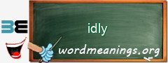 WordMeaning blackboard for idly